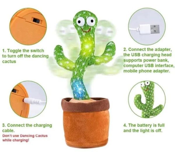 Dancing Cactus Toy – Singing, Talking, Voice