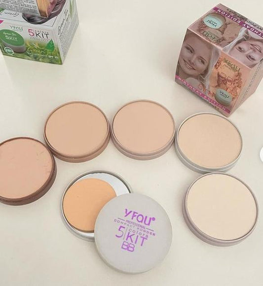 Pack Of 01 – 5 In 1 | Multi-shade Face Powder Palette With Mirror |