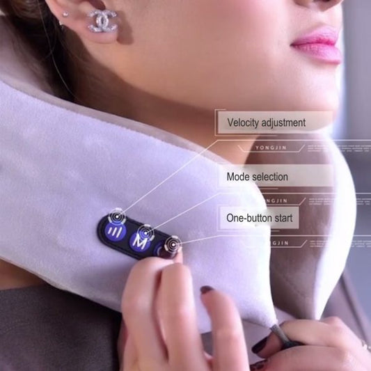 U Shaped Pillow Neck Massager Usb Charging Portable Neck Shoulder Cervical